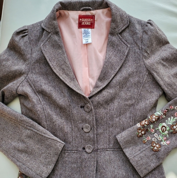 Guess gray flowery wool jacket - Picture 9 of 10